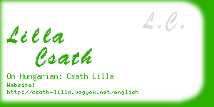 lilla csath business card